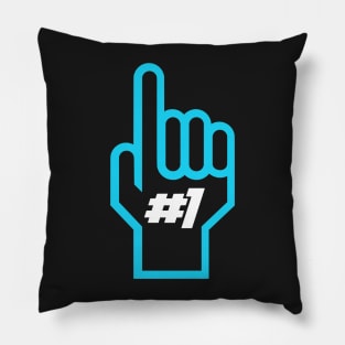 Number One Pointing Finger Icon Pillow