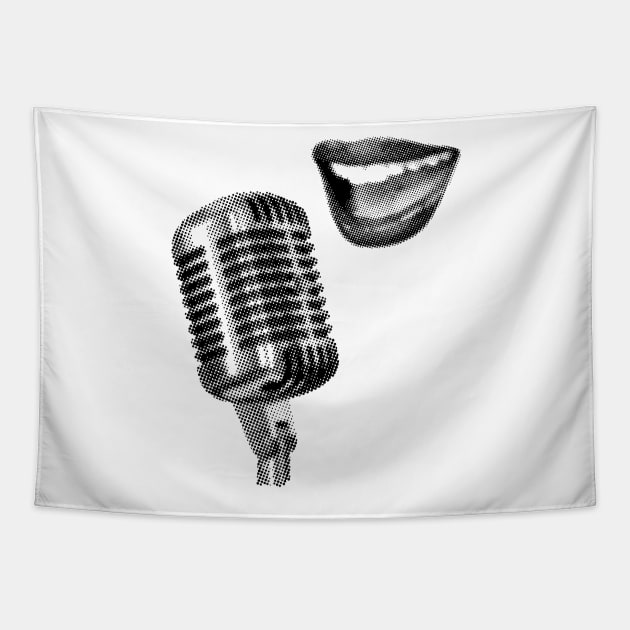 Say Over Microphone Tapestry by JunniePL