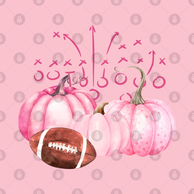 Pink October Football by LylaLace Studio