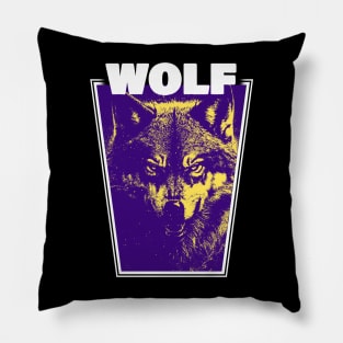 Angry Wolf Nature Pillow