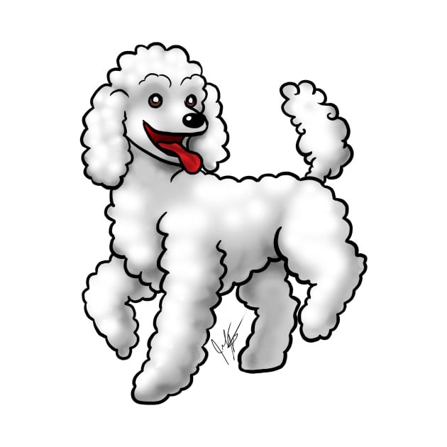 Dog - Poodle - White by Jen's Dogs Custom Gifts and Designs