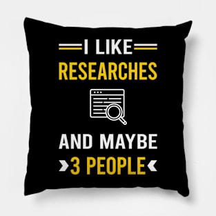 3 People Research Researcher Pillow