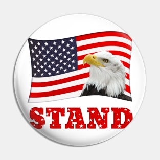 STAND US Flag and Eagle Pin