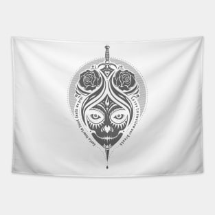 La Catrina / Santa Muerte / gray edition Tapestry