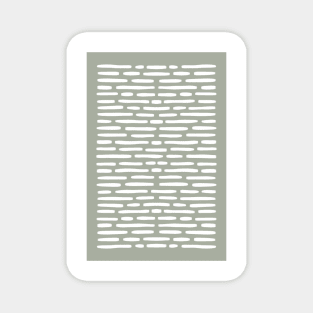 Sage green lines pattern Magnet