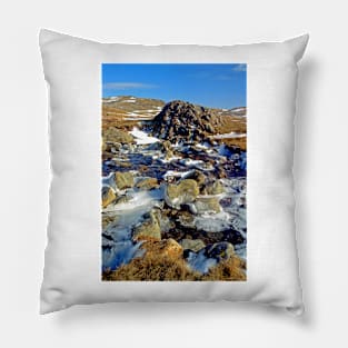 Cold Morning on the Mountainside Pillow