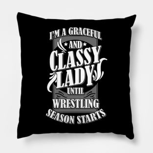 Classy Lady Wrestling Fan Pillow