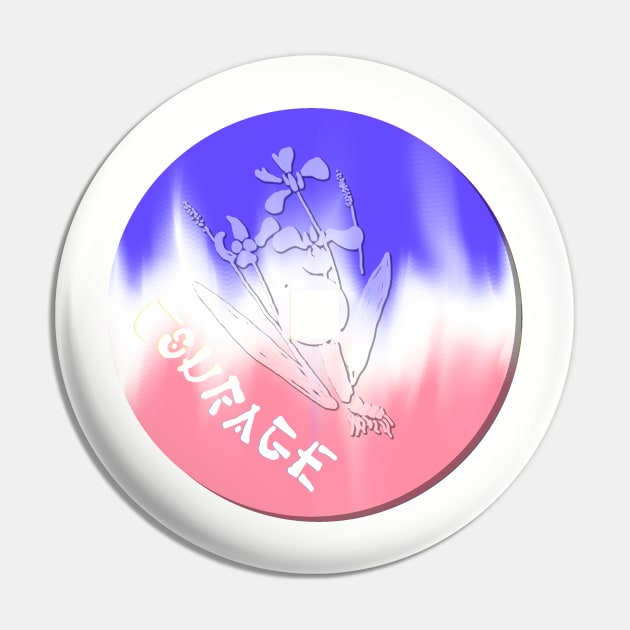 Courage Token - Trans Pride Pin by LochNestFarm