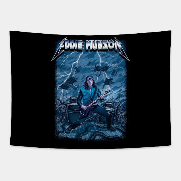 Eddie Munson Concert Tapestry by Alien Ink