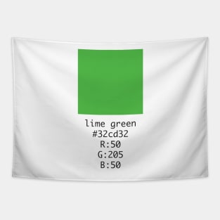 Lime Green Hex and RGB Code Tapestry