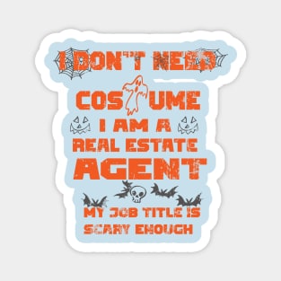 Real Estate Halloween Magnet