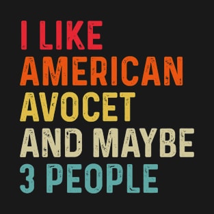 I Like American Avocet And Maybe 3 People Retro Vintage T-Shirt