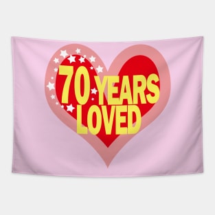 70 years old - 70 Years Loved Tapestry