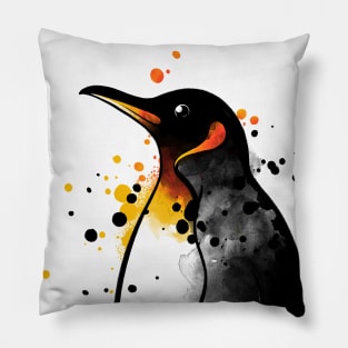 penguin watercolor Pillow
