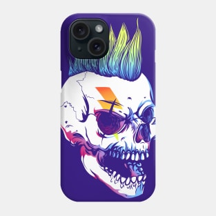 Punk Mohawk Skull Phone Case