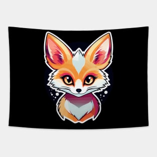 Fennec Fox Illustration Tapestry