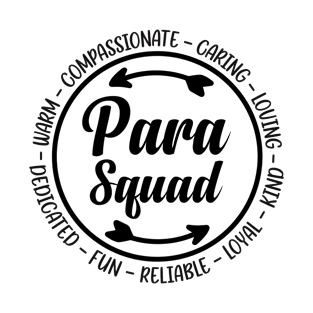 Funny Para Squad Paraprofessional Educator Teacher Education T-Shirt