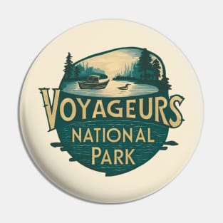 Voyageurs National Park Old Illustration Pin