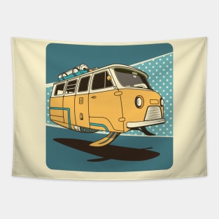 Retrofuturistic Car Tapestry