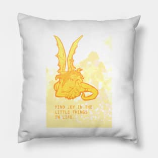 Dragon and butterfly Find joy in the little things in life Pillow
