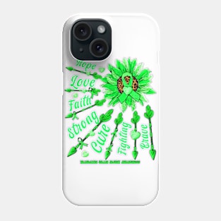 Traumatic Brain Injury Awareness Awareness - Sunflower leopard faith love fight Phone Case