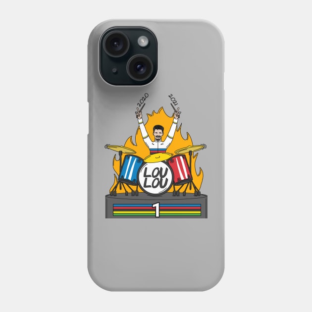 J. Alaphilippe 2x Road World Champion (Flanders 2021) Phone Case by p3p3ncil