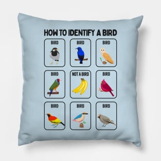 How To Identify a Bird - Funny Bird Watchers Pillow