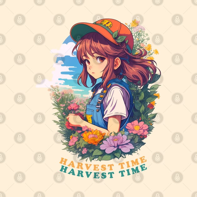 Anime Girl Harvest Moon in Garden by Sekaifi Studio