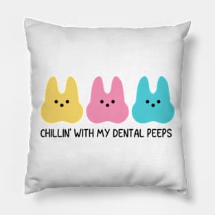 Dental Peeps Funny Dental Staff Matching Pillow