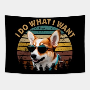 Royal Rovers Trendy Tee Showcasing the Majesty of Corgis Tapestry