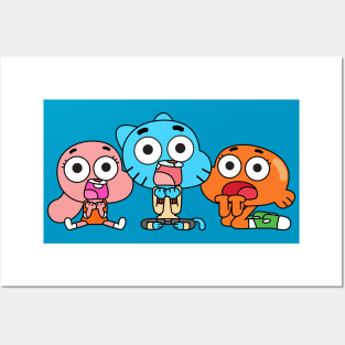 Free: Gumball Watterson, Nicole Watterson, Richard Watterson, Cartoon, Line  Art PNG 