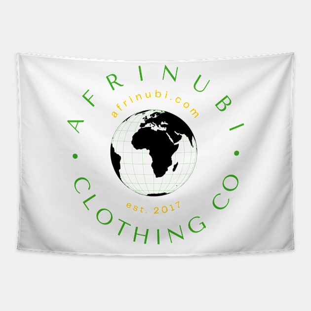 Afrinubi Clothing Company Logo - Jamaican Colors Tapestry by Afrinubi™