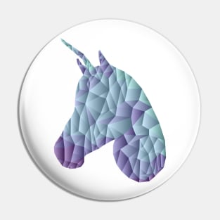 low poly unicorn Pin