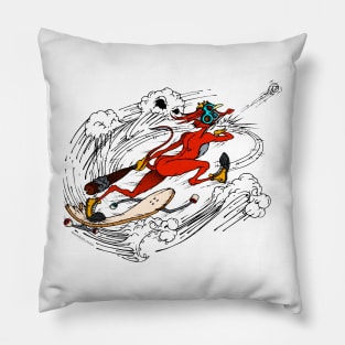 skater fox t-shirt 6 Pillow