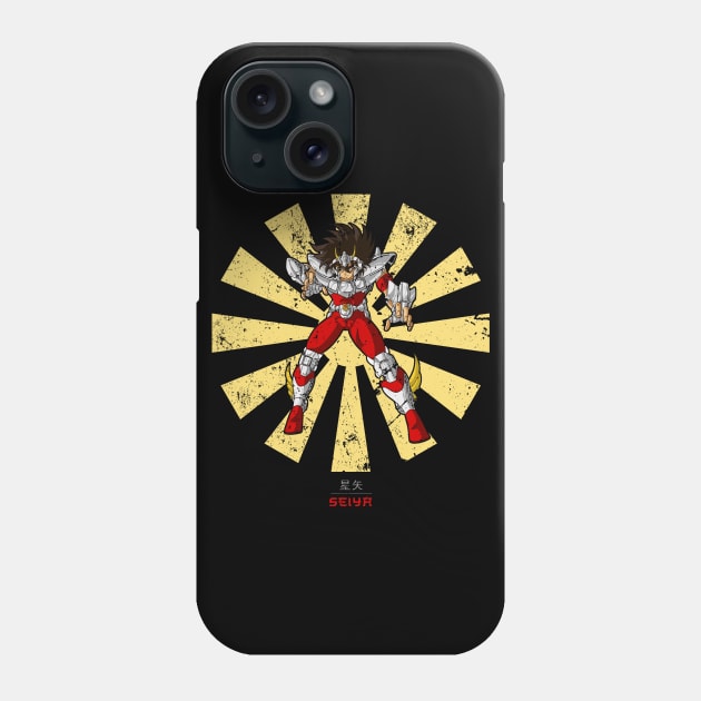 Pegasus Seiya Retro Japanese Phone Case by Nova5