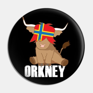 Cool orkney flag t-shirt cow farmer shirt Pin