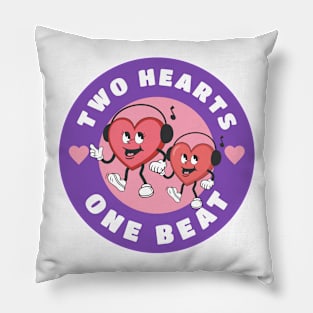 Two hearts, one beat Pillow