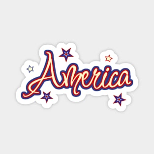 Patriotic America  Graphic Magnet