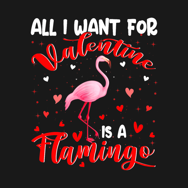 All I Want For Valentine Is A Flamingo Couple Valentine Gift by Manonee