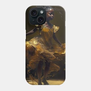 Golden Dance in Rain's Embrace Phone Case