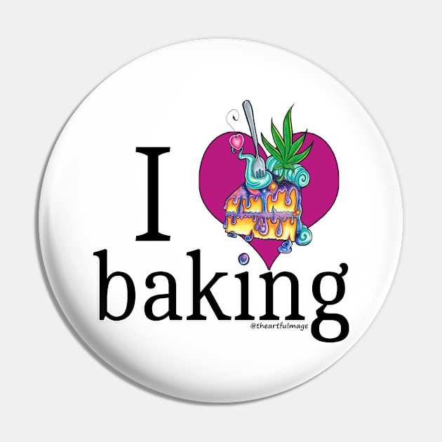 I Heart Baking (Space Cake Version) Pin by Artful Magic Shop