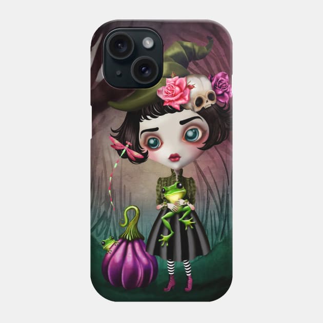 Fairuza, the Little Witch Phone Case by sandygrafik