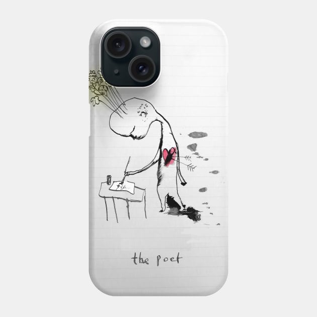 The poet Phone Case by Loui Jover 