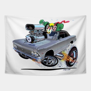 Vince Crains 1966 Chevelle SS Silver Tapestry