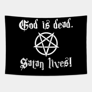 God is dead. Satan Lives! Tapestry