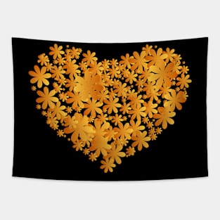 Heart of flowers Tapestry