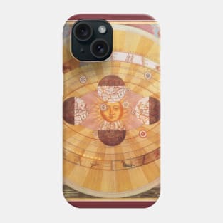 Antique Copernican Solar System by Andreas Cellarius from Harmonia Macrocosmica Phone Case