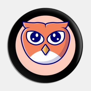 Cute Owl Cartoon Vector Icon Illustration (2) Pin