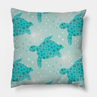 SEA Turtle Love Pattern Pillow