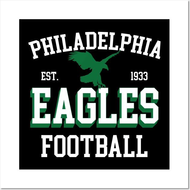 NFL PHILADELPHIA EAGLES Vintage Retro Print Football 100% 